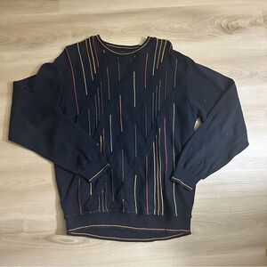 Norm Thompson Vintage‎ Black 100% Cotton Sweater Medium